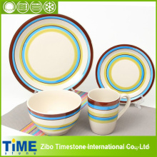 Fresco de color despojado de gres cerámica Dinner Set (TM0510)